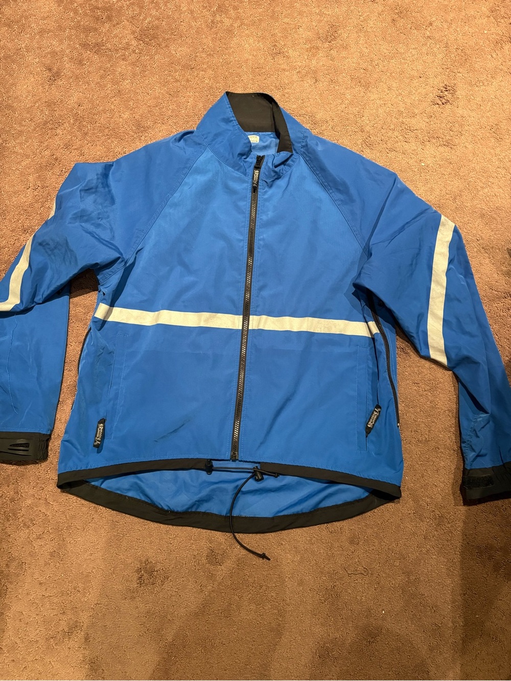 Women’s Blue Reflective Lightweight Cycling Jacket